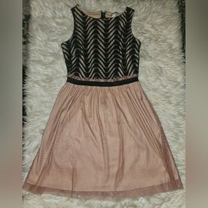 Speechless Lace & Mesh Fit & Flare Dress – Size 9